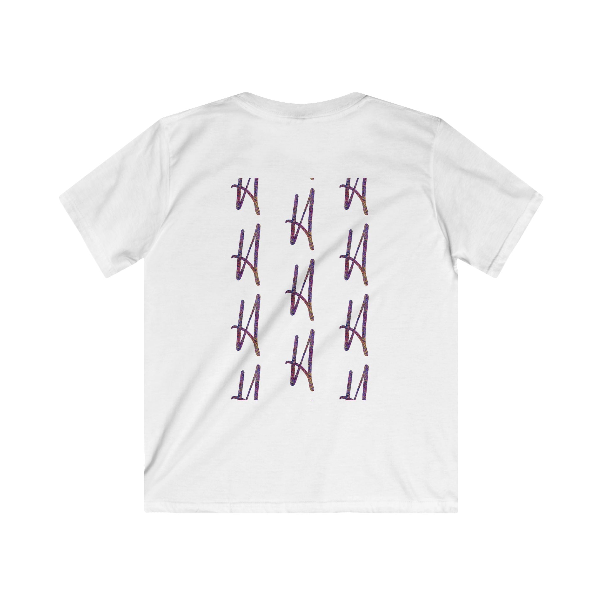 AMIRAH Brand Kids Softstyle Tee, Luxury Splatter Logo T-shirt - Youth