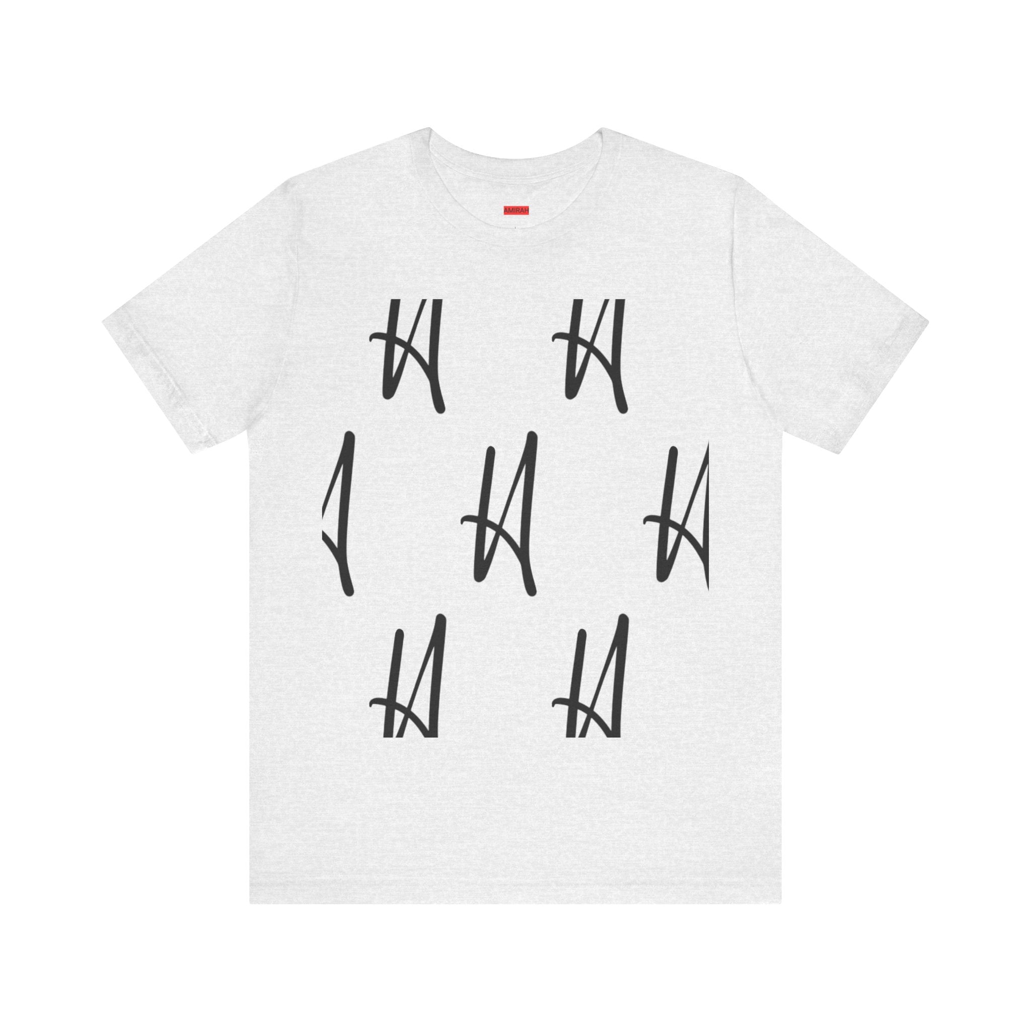 Amirah brand Unisex Tee, Luxurious Logo Shirt, High Quality Chequered logo print