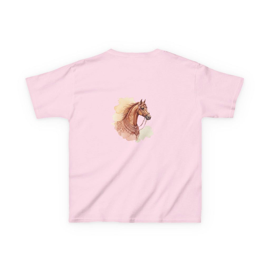 Kids Tee, Amirah Brand Horse Print High-Quality Cotton Shirt, Equestrian Gift,