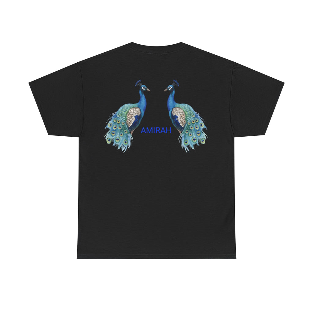 AMIRAH Luxury Peacock Tee, Premium Cotton Shirt for , High-Quality