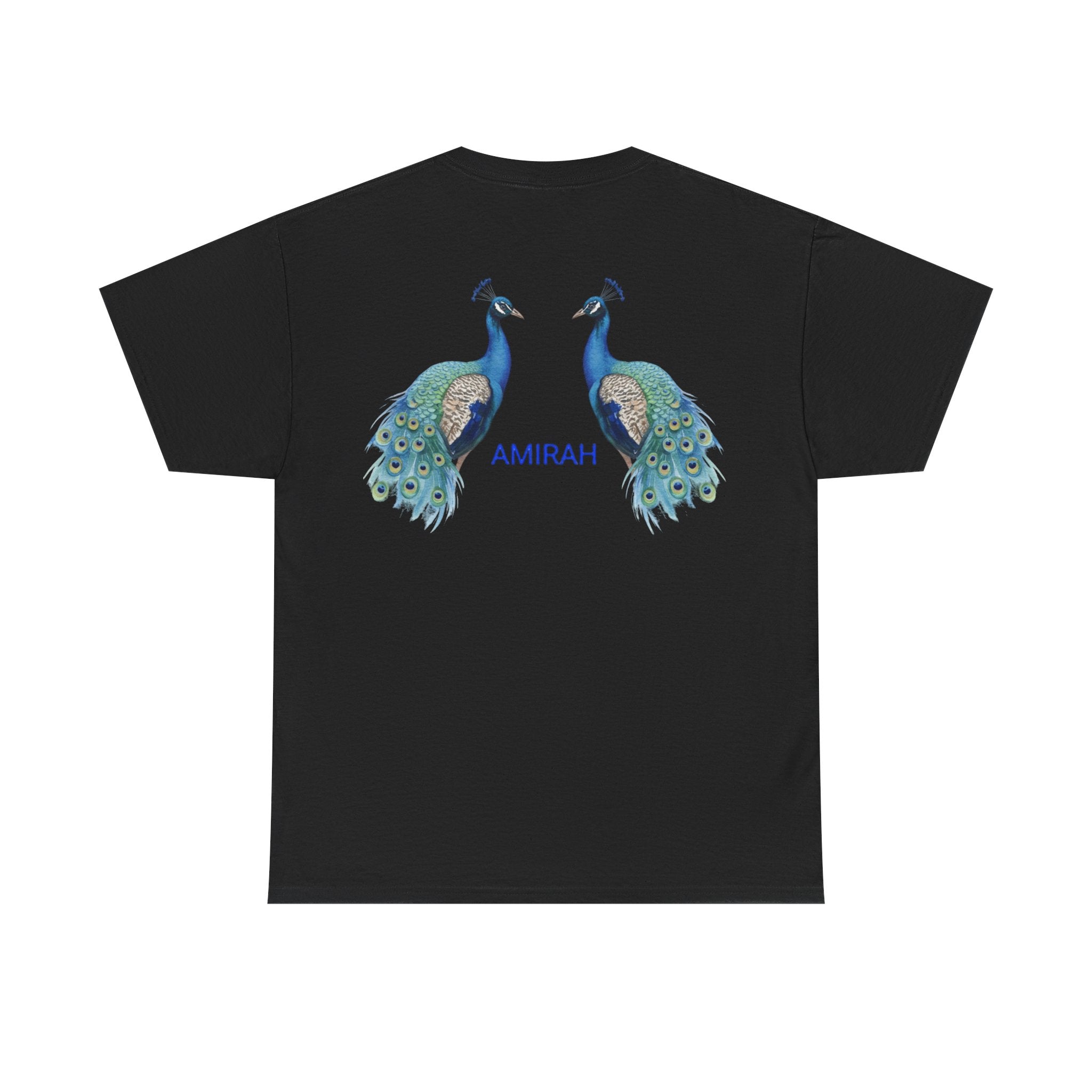 AMIRAH Luxury Peacock Tee, Premium Cotton Shirt for , High-Quality