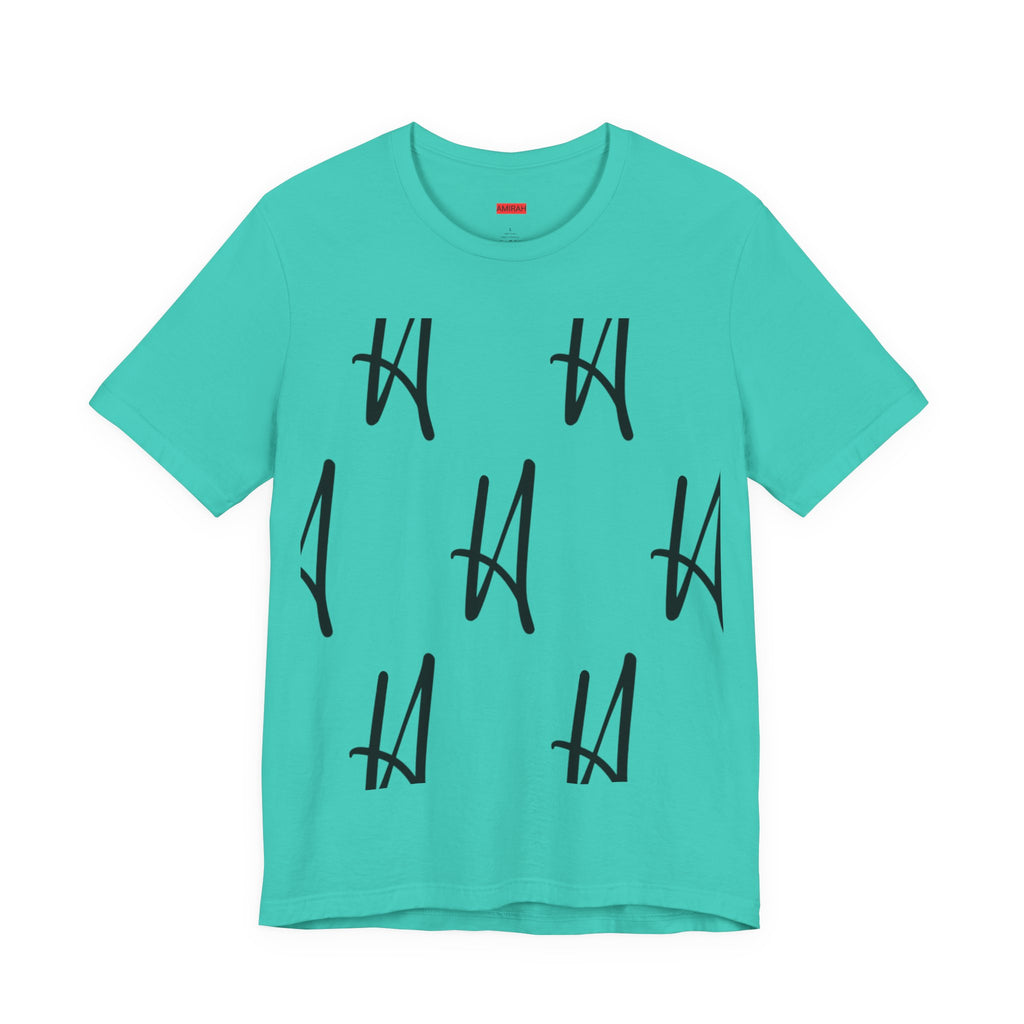 Amirah brand Unisex Tee, Luxurious Logo Shirt, High Quality Chequered logo print