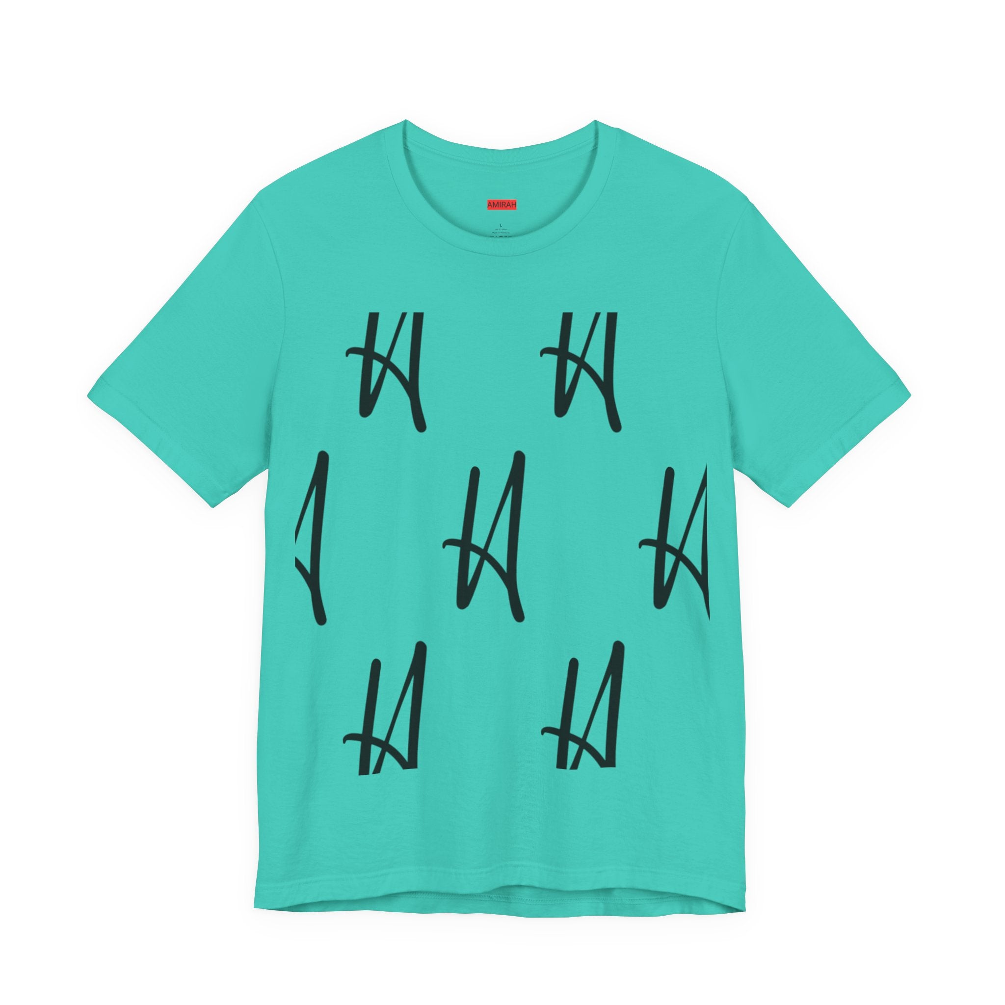 Amirah brand Unisex Tee, Luxurious Logo Shirt, High Quality Chequered logo print