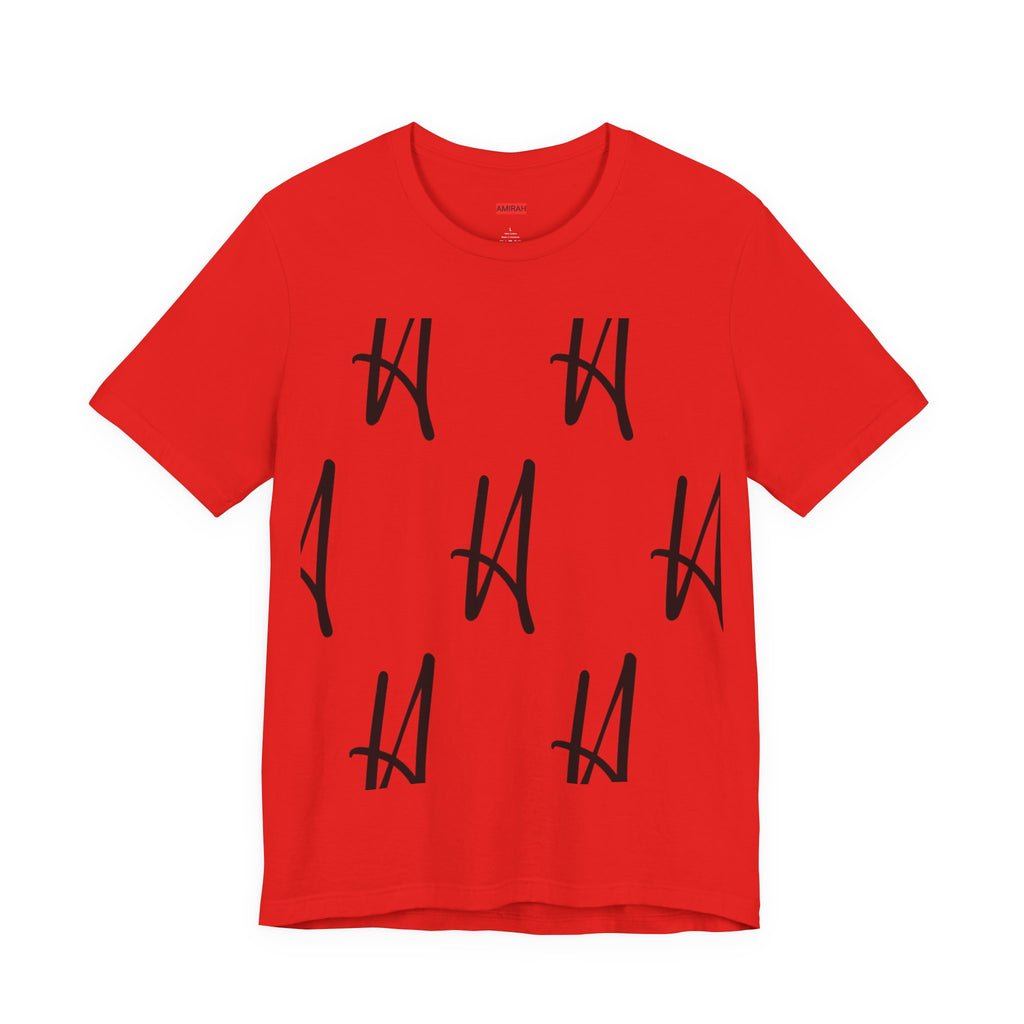 Amirah brand Unisex Tee, Luxurious Logo Shirt, High Quality Chequered logo print