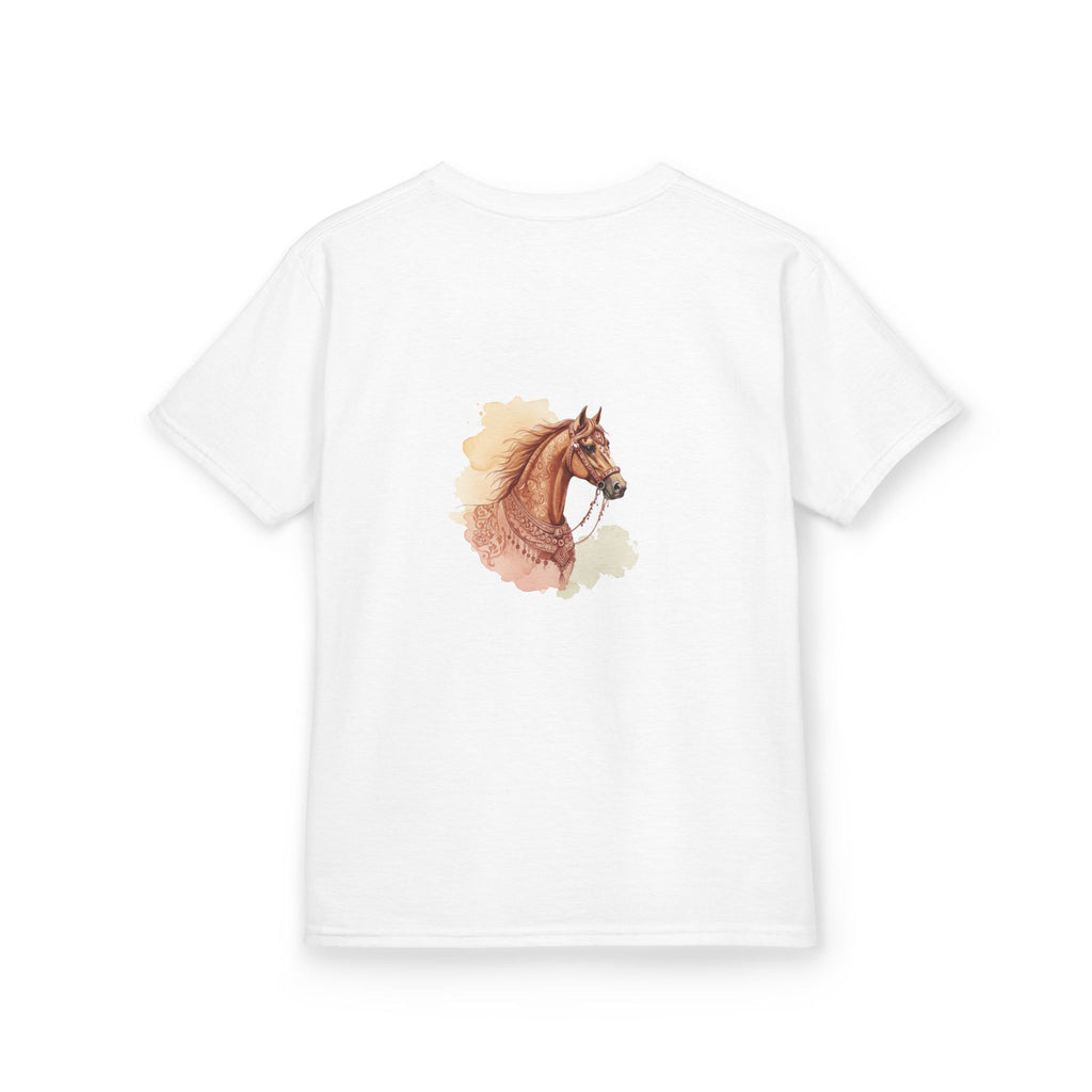 Kids Tee, Amirah Brand Horse Print High-Quality Cotton Shirt, Equestrian Gift,