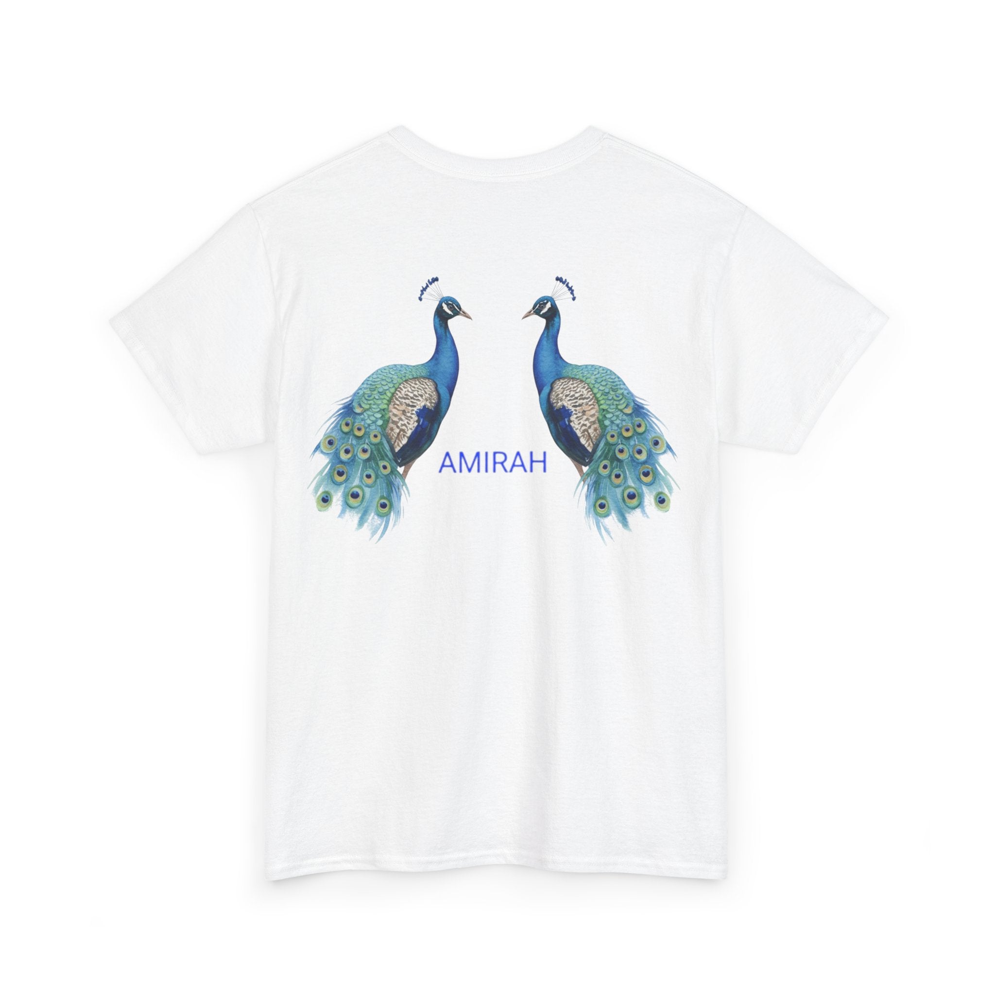 AMIRAH Luxury Peacock Tee, Premium Cotton Shirt for , High-Quality