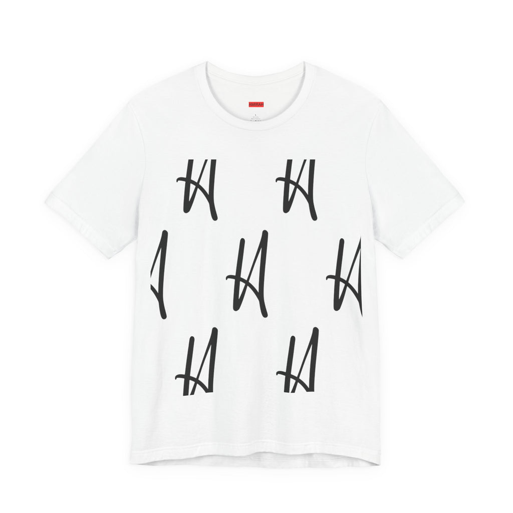 Amirah brand Unisex Tee, Luxurious Logo Shirt, High Quality Chequered logo print