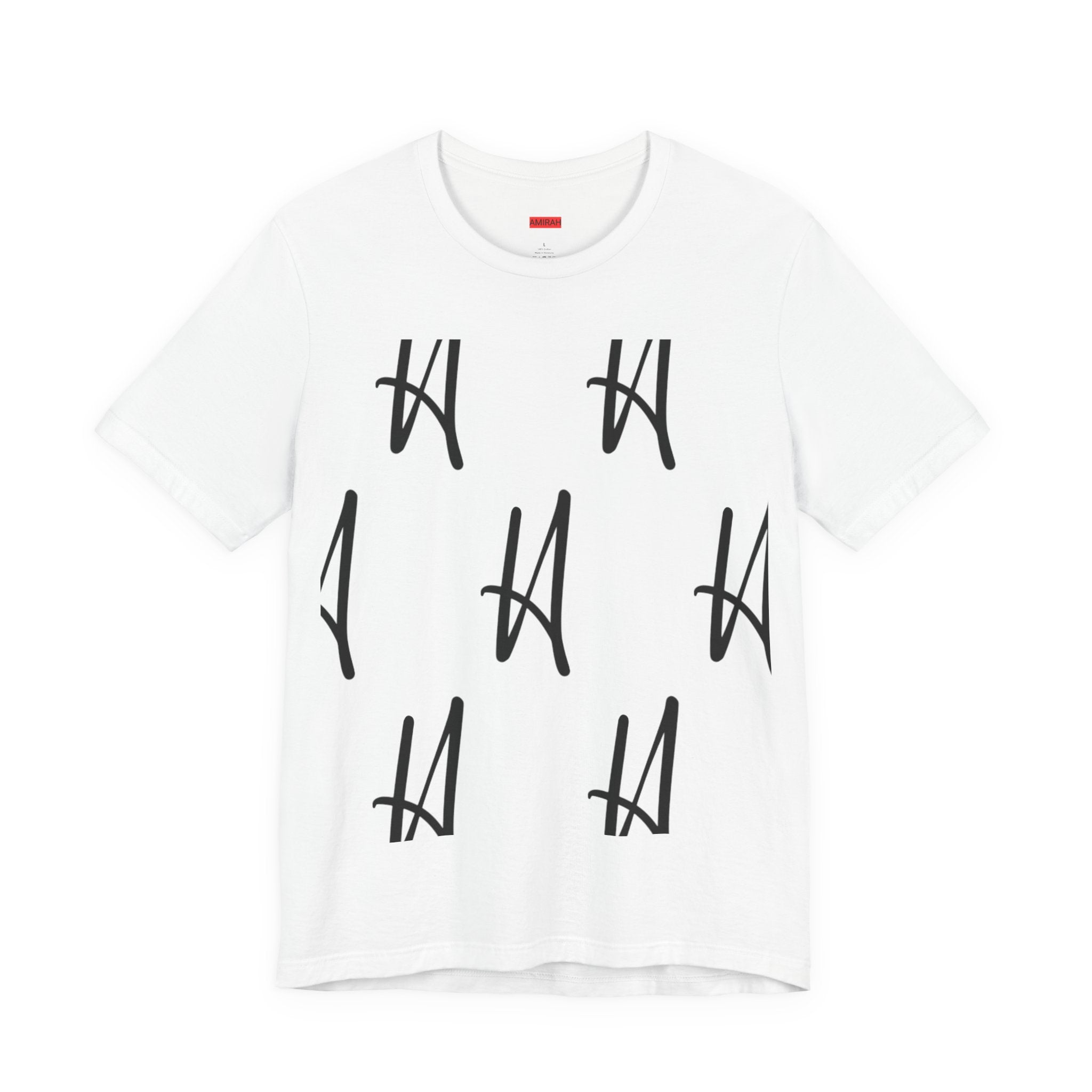 Amirah brand Unisex Tee, Luxurious Logo Shirt, High Quality Chequered logo print