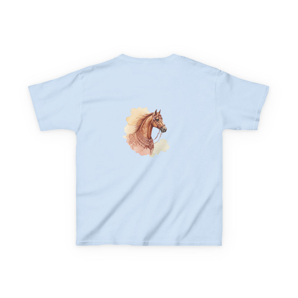 Kids Tee, Amirah Brand Horse Print High-Quality Cotton Shirt, Equestrian Gift,