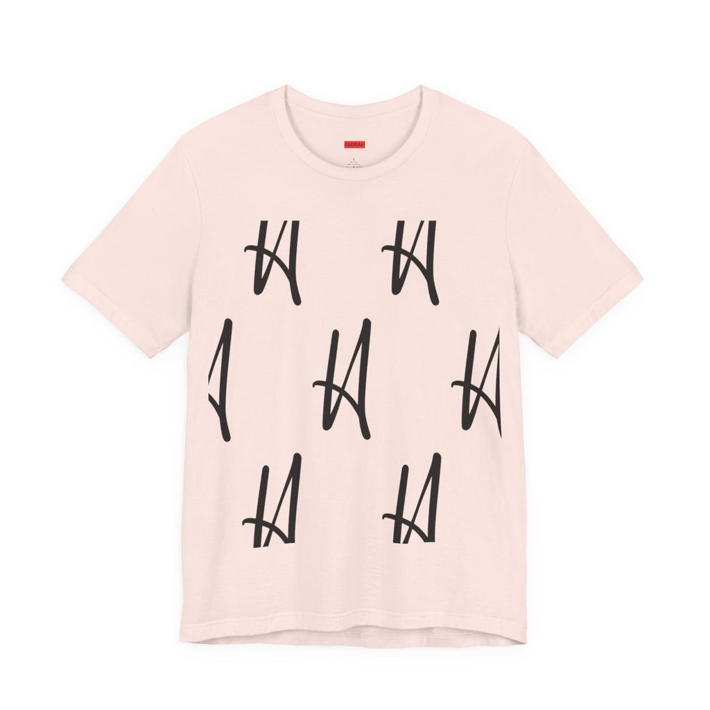 Amirah brand Unisex Tee, Luxurious Logo Shirt, High Quality Chequered logo print