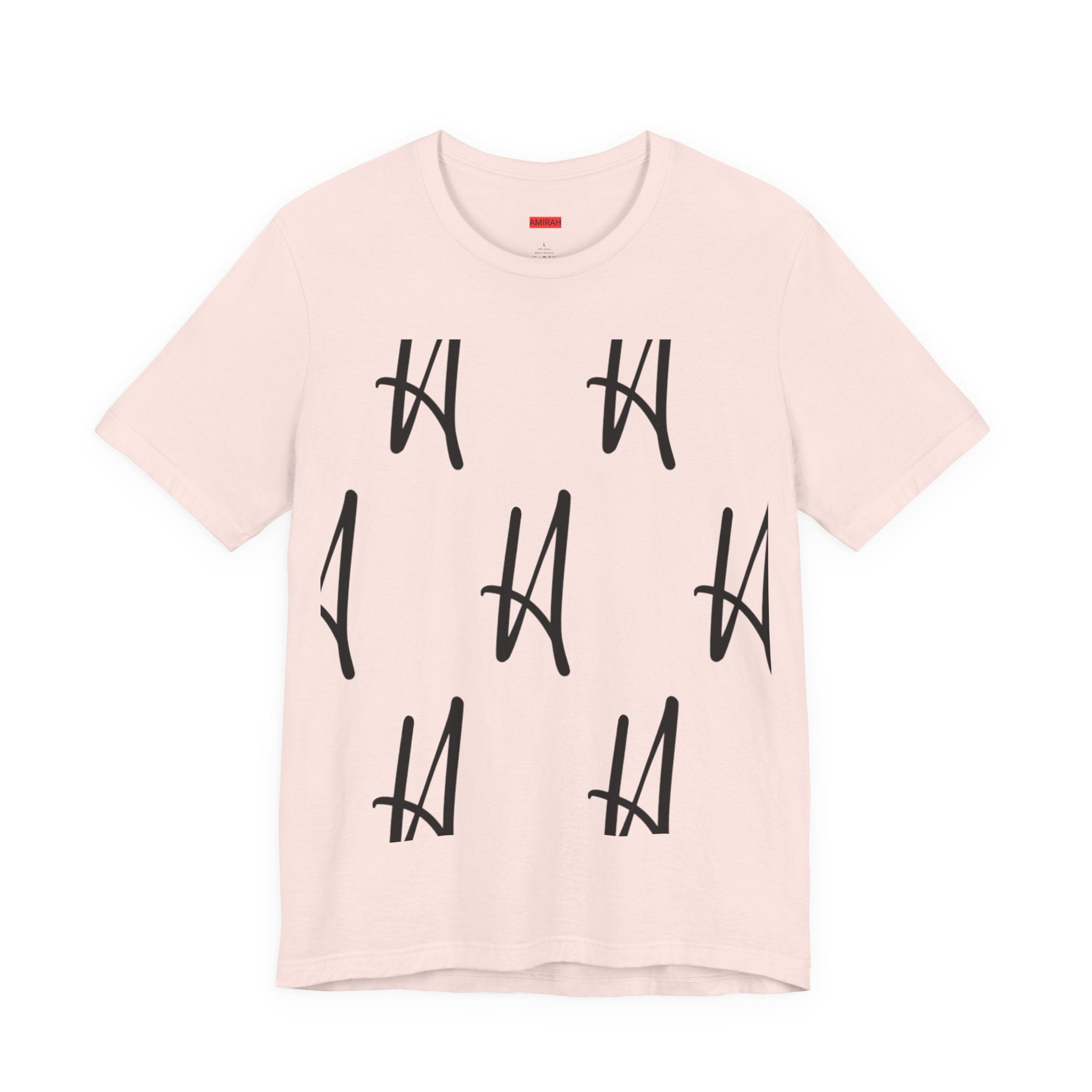 Amirah brand Unisex Tee, Luxurious Logo Shirt, High Quality Chequered logo print