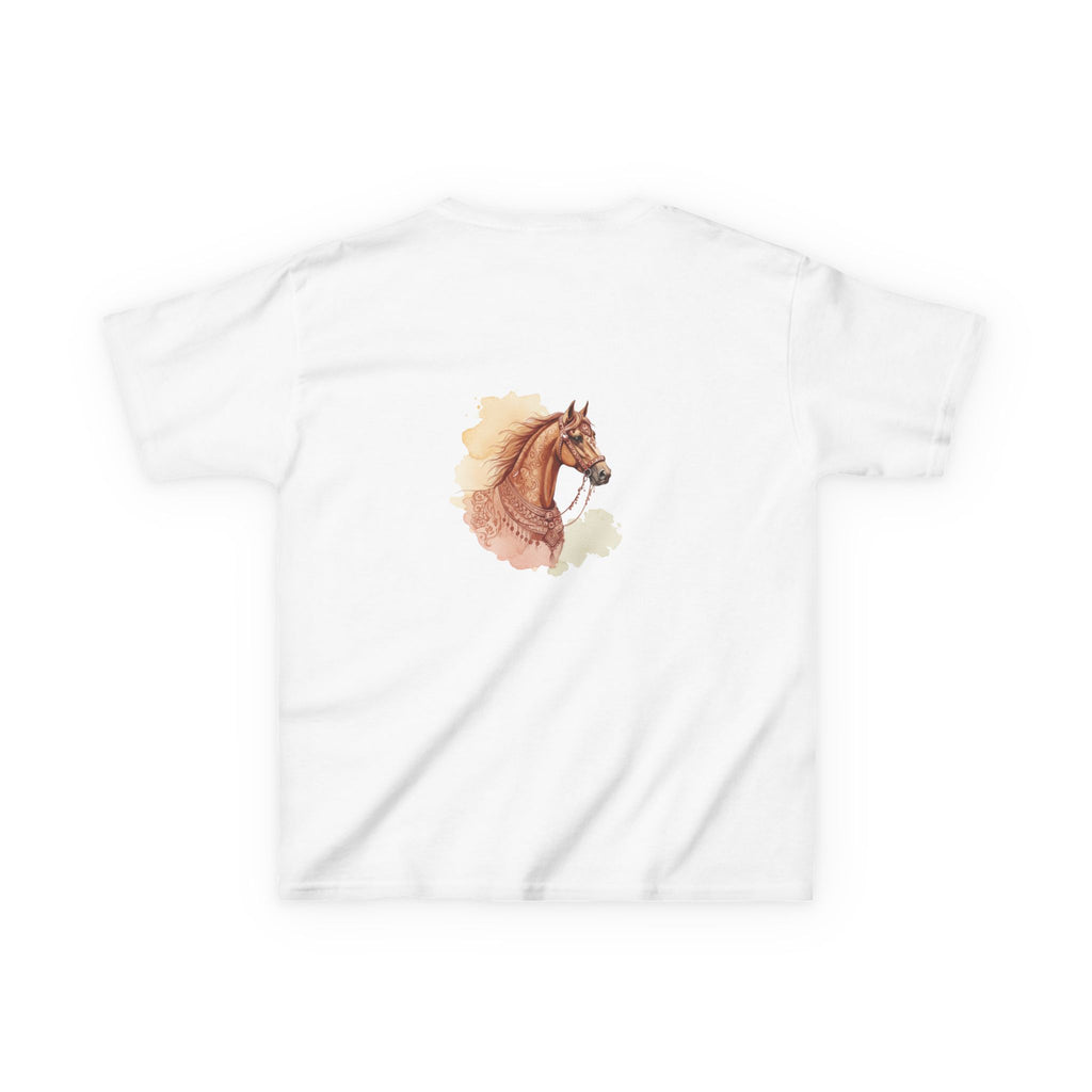 Kids Tee, Amirah Brand Horse Print High-Quality Cotton Shirt, Equestrian Gift,