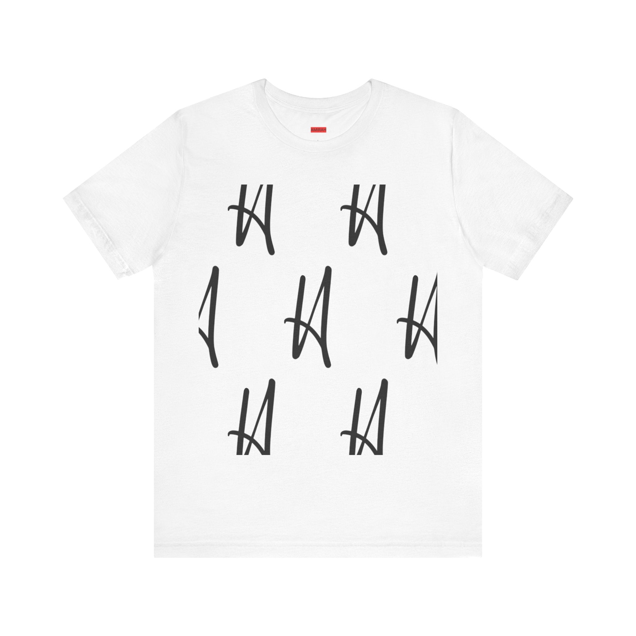 Amirah brand Unisex Tee, Luxurious Logo Shirt, High Quality Chequered logo print